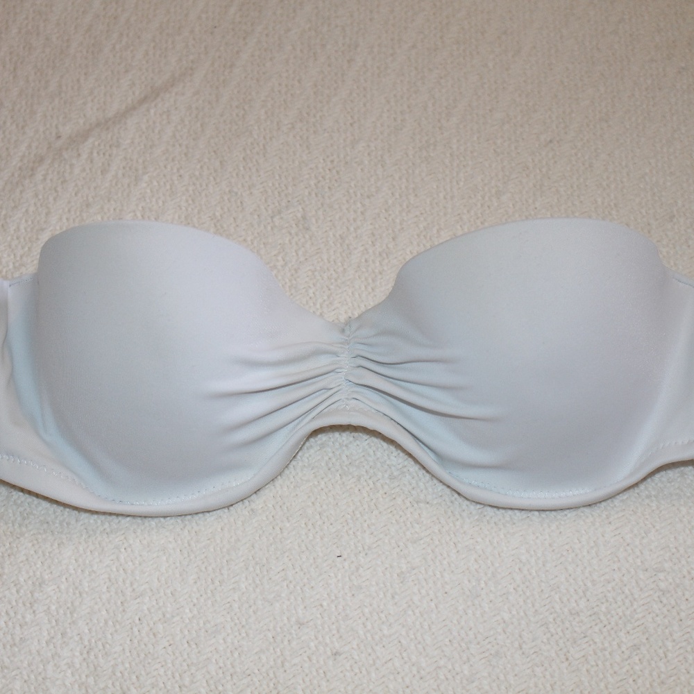 victorias secret white bandeau bikini